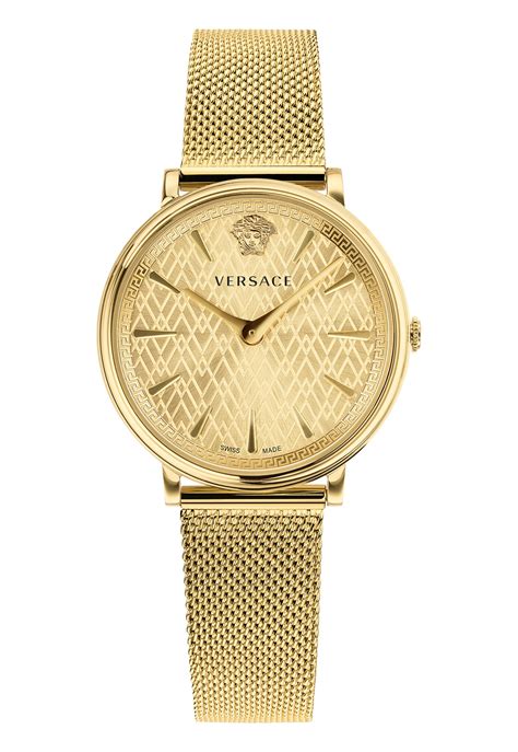 versace v circle gold|Ladies' Versace V.